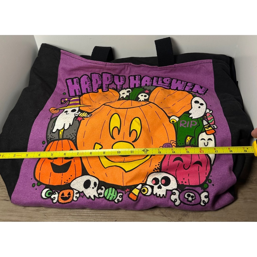 Disney Happy Halloween Mickey Mouse Pumpkin Ghost Tote Bag 2022 New with Tags - Picture 9 of 10